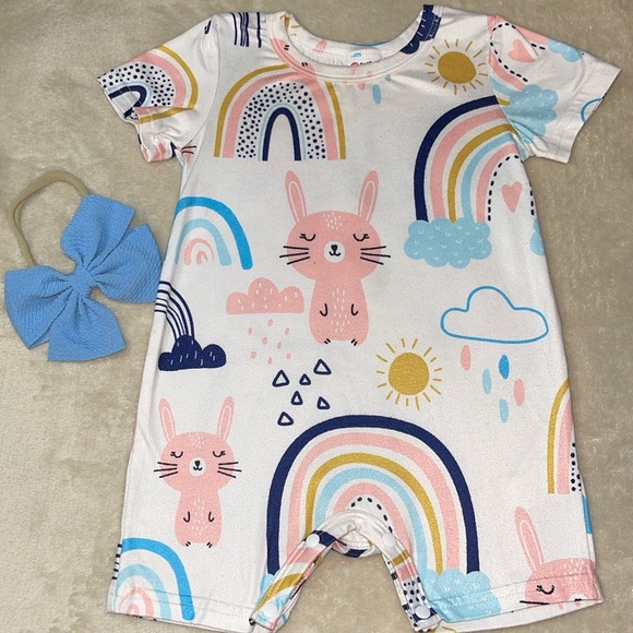 PatPat Other - Bunny/Rainbow Onesie w/Bow